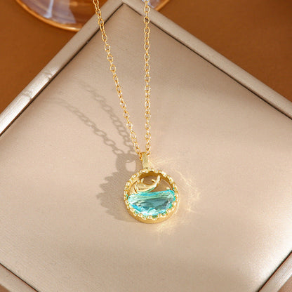 Whale Necklace Female Fishtail Clavicle Chain